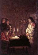 HONTHORST, Gerrit van Christ before the High Priest sg oil painting